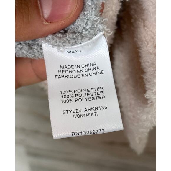 Altar’d State Women's Small Cream Boho Striped Crew Neck Pullover Sweater - Picture 4 of 4